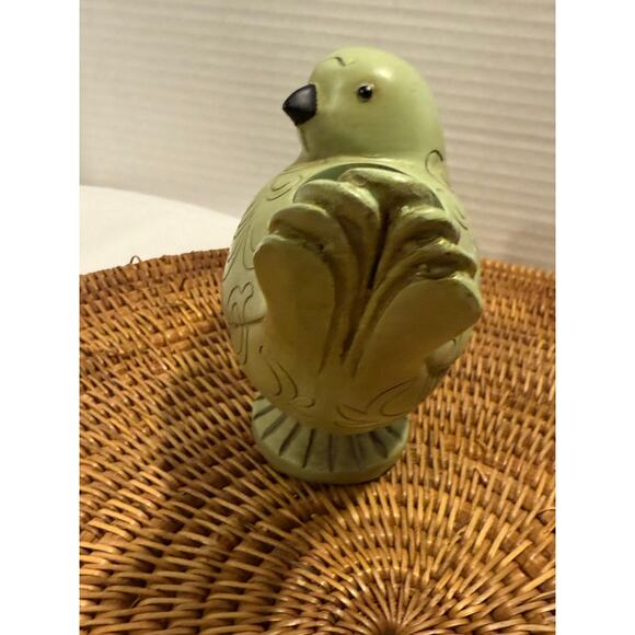 Green Resin Bird Tealight Candle Holder Spring Decor Shelf Sitter Home Accessory - Picture 4 of 9